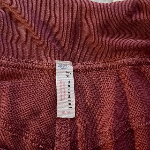 Free People Movement Wide-Leg Crop Pants in rust (M) - Picture 4 of 8